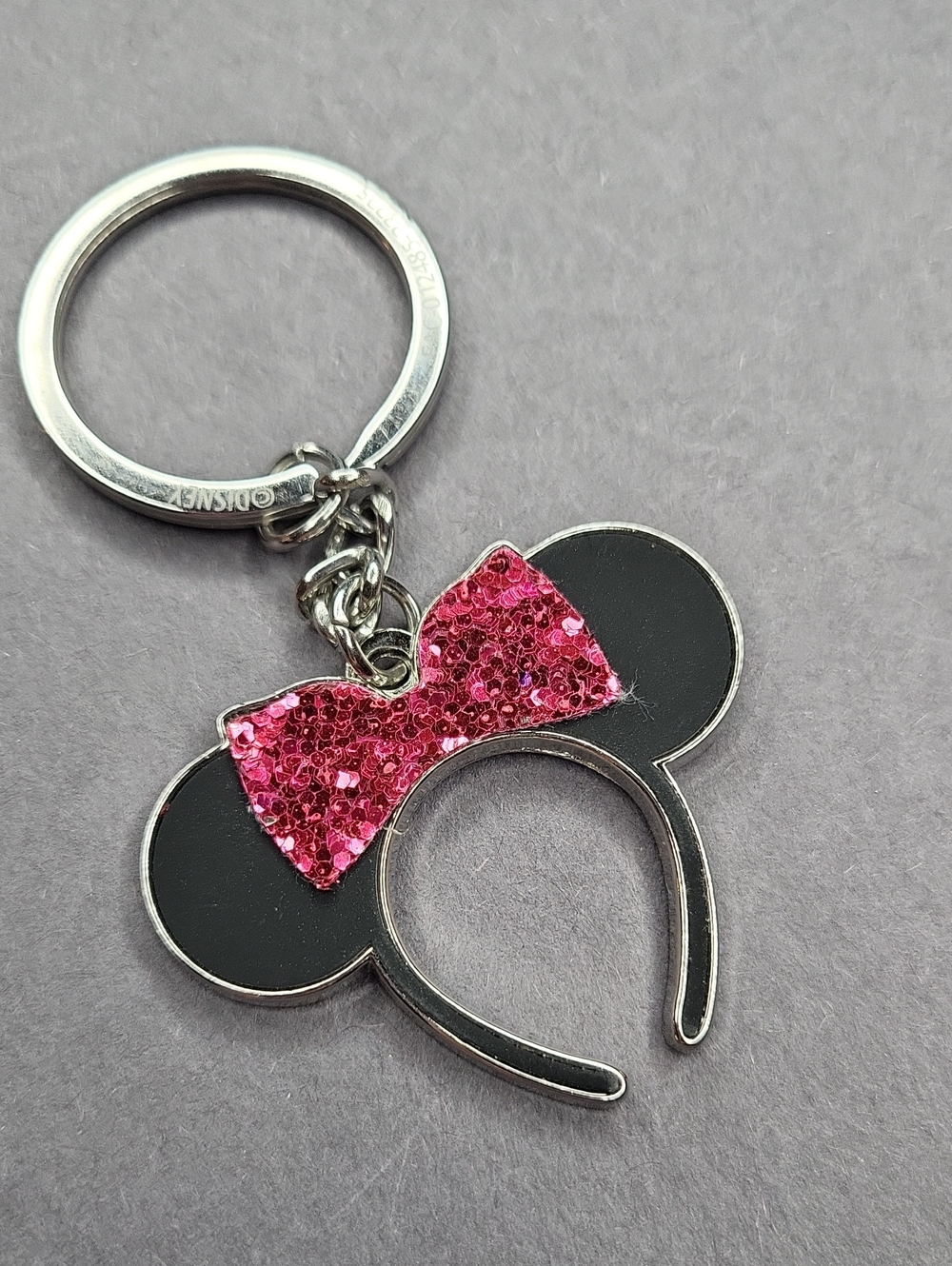 Red Glittery Bow Keychain